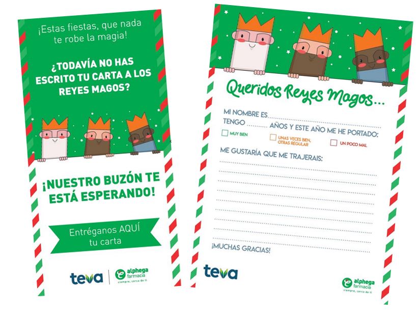 Alphega Farmacia y Teva se unen para llevar los Reyes Magos a las farmacias