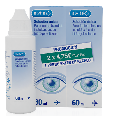 Alvita lanza una nueva solución única en formato viaje (2x60 ml) para la limpieza, conservación y desinfección de las lentillas 
